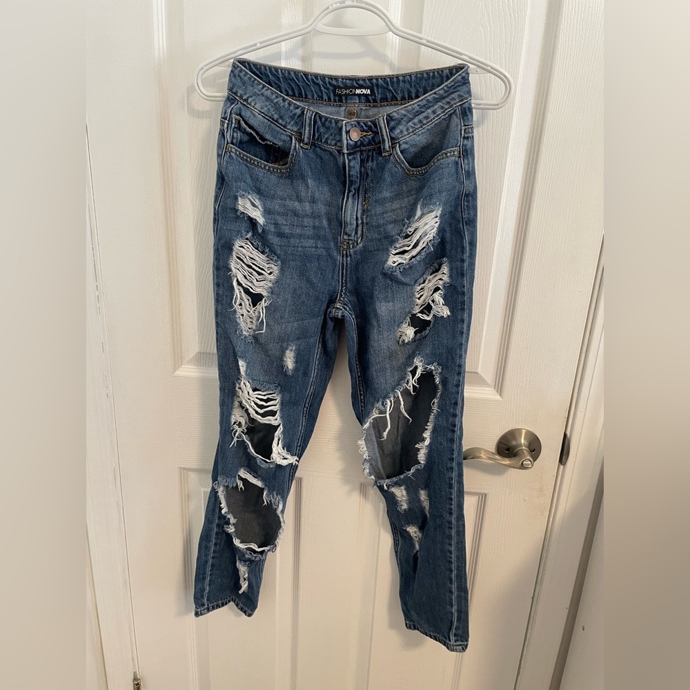 Fashion Nova Distressed Jeans